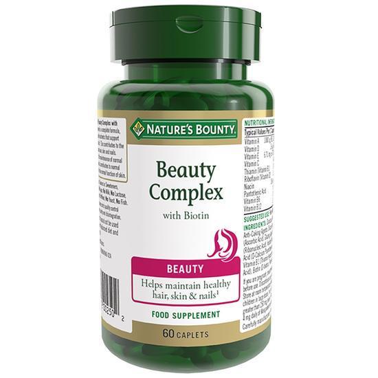 Nature's Bounty Beauty Complex With Biotin Caplets 60 Caplets