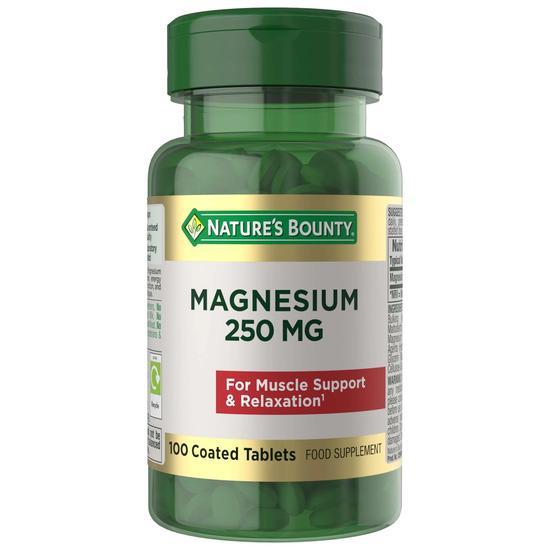 Nature's Bounty Magnesium 250mg Tablets 100 Tablets