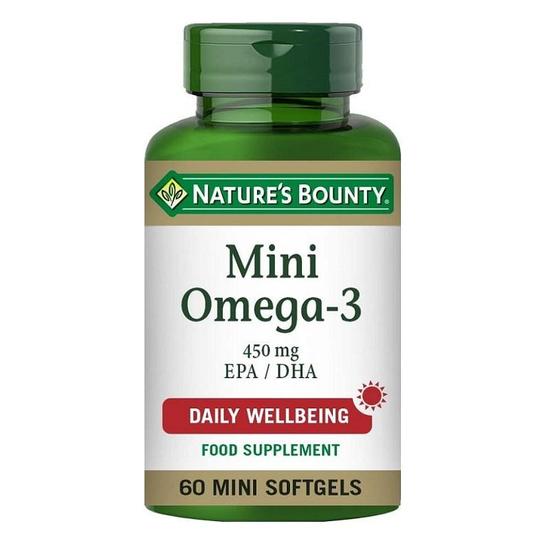 Nature's Bounty Mini Omega-3 450mg EPA/DHA Softgels 60 Softgels