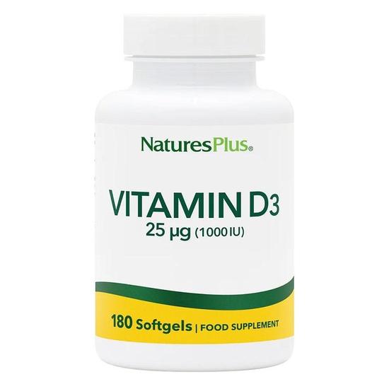 Nature's Plus Natures Plus Vitamin D3 1000iu Softgels 180 Softgels