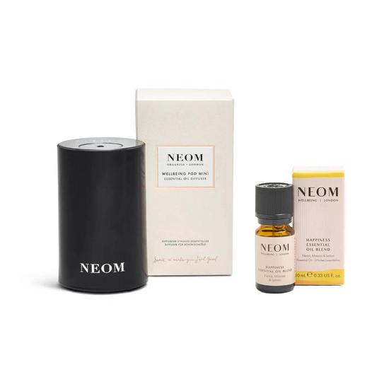 Neom Organics Wellbeing Pod Mini Black & Happiness Essential Oil Blend Duo