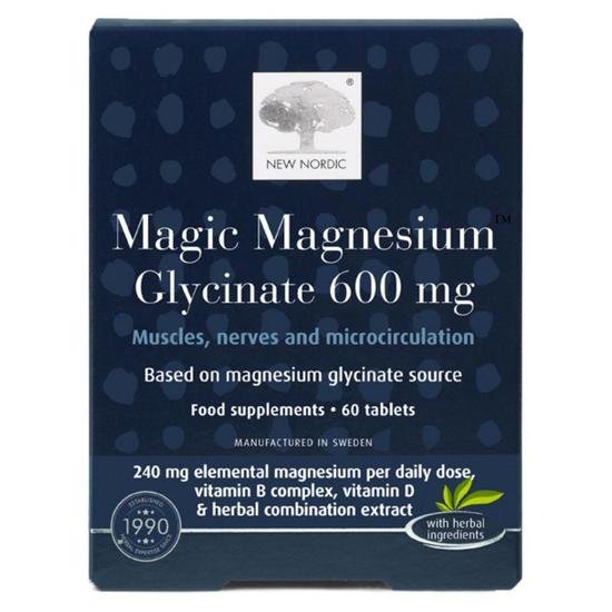 New Nordic Magic Magnesium Glycinate 600mg Tablets 60 Tablets