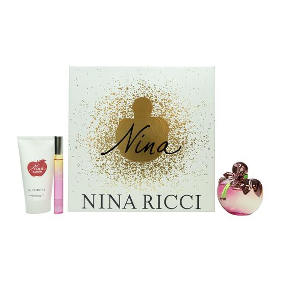 Nina Ricci Nina Illusion Gift Set 80ml Eau De Parfum + 10ml Eau De Parfum + 75ml Body Lotion