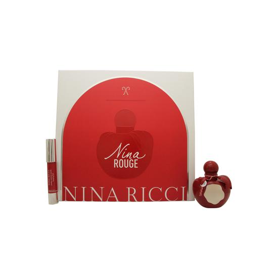 Nina Ricci Nina Rouge Gift Set 50ml Eau De Toilette + 10ml Roll On Eau De Toilette