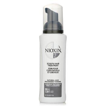 Nioxin Diameter System 2 Scalp & Hair Treatment Natural Hair, Progressed Thinning