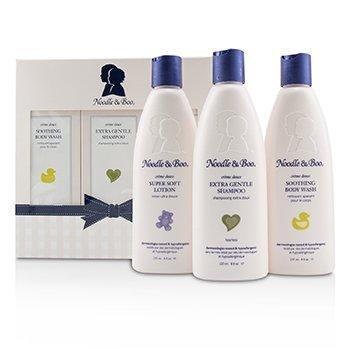 Noodle & Boo Starter Gift Set: Extra Gentle Shampoo 237ml/8oz + Soothing Body Wash 237ml/8oz + Super Soft Lotion 237ml/8oz 3pc
