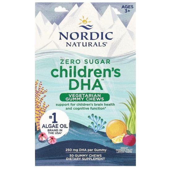 Nordic Naturals Children's DHA 250mg Passion Fruit Lemon Gummies 30 Gummies