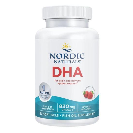 Nordic Naturals DHA 830mg Strawberry Softgels 90 Softgels