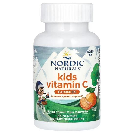 Nordic Naturals Kids Vitamin C Tangy Tangerine Gummies 60 Gummies