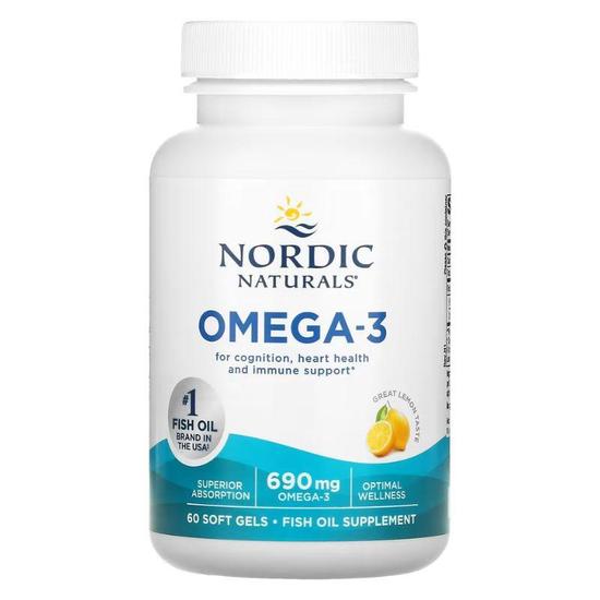 Nordic Naturals Omega-3 690mg Lemon Softgels 60 Softgels