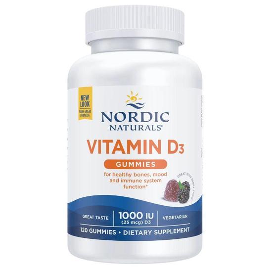 Nordic Naturals Vitamin D3 1000iu Wild Berry Gummies 120 Gummies