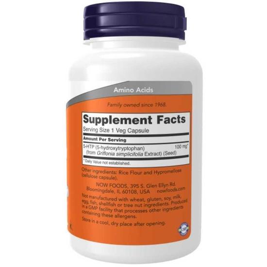 NOW Foods 5-HTP 100mg Capsules | Sales & Offers