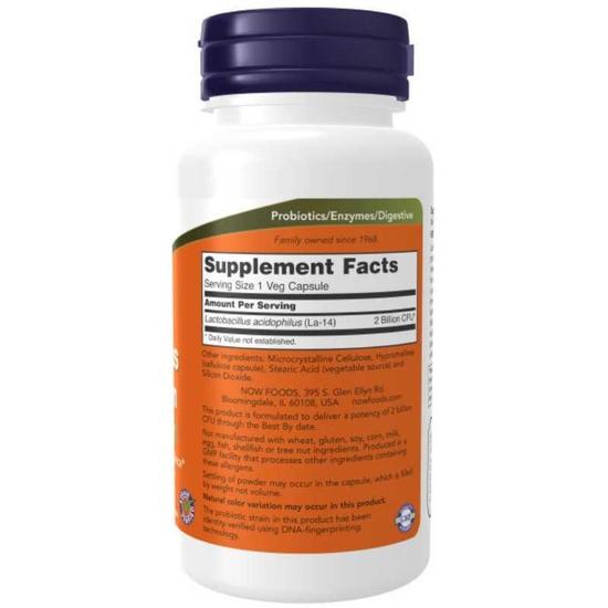 NOW Foods Acidophilus Two Billion Capsules 100 Capsules