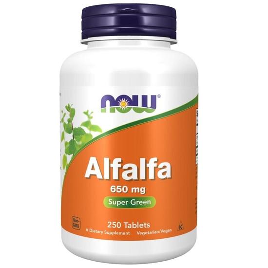 NOW Foods Alfalfa 650mg Tablets 250 Tablets