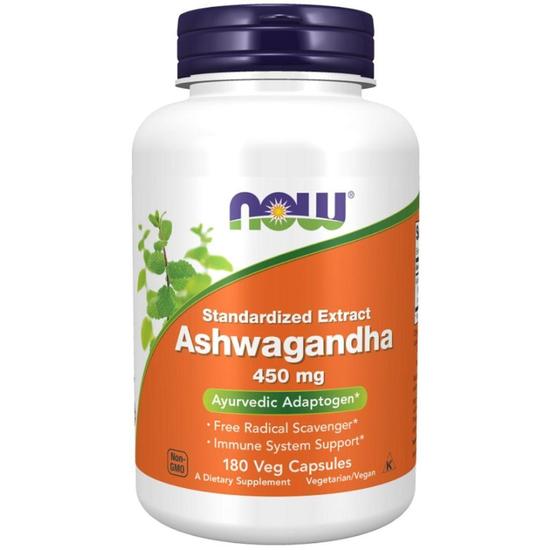 NOW Foods Ashwagandha Extract 450mg Capsules 180 Capsules