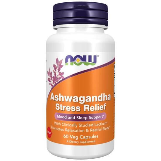 NOW Foods Ashwagandha Stress Relief Capsules 60 Capsules