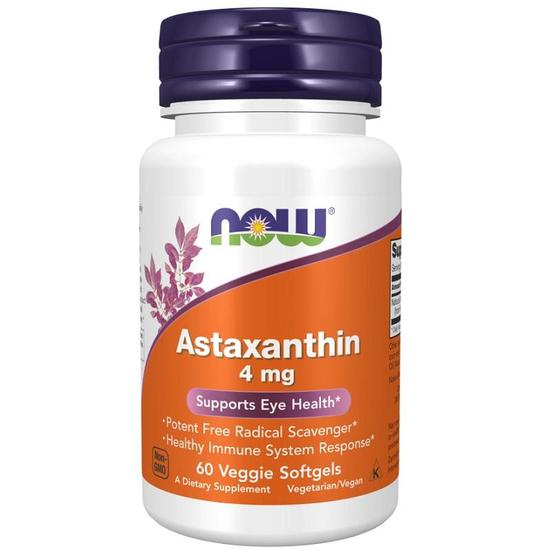 NOW Foods Astaxanthin 4mg Veg Softgels 60 Softgels