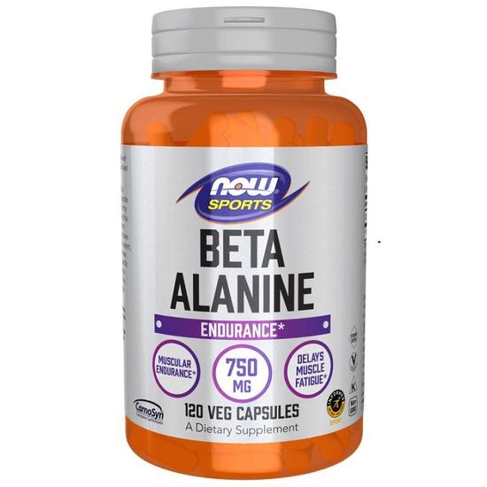 NOW Foods Beta Alanine 750mg Capsules 120 Capsules