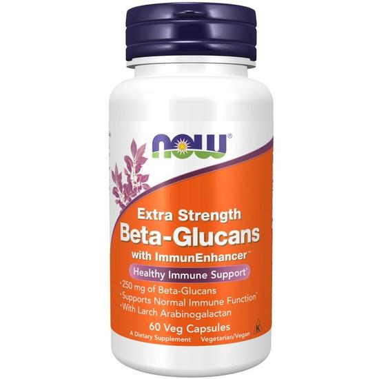 NOW Foods Beta-Glucans With ImmunEnhancer Extra Strength Capsules 60 Capsules