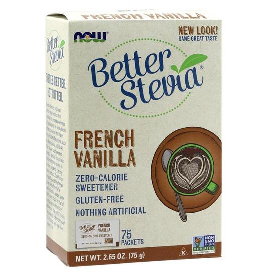 NOW Foods Better Stevia Packets French Vanilla 75 Packets