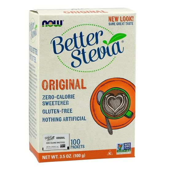 NOW Foods Better Stevia Packets Original 100 Packets