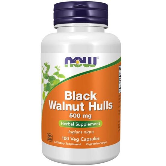 NOW Foods Black Walnut Hulls 500mg Capsules 100 Capsules