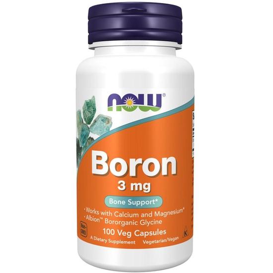 NOW Foods Boron 3mg Capsules 100 Capsules