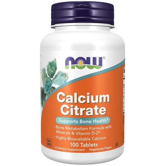 NOW Foods Calcium Citrate With Minerals & Vitamin D-2 Tablets 100 Tablets