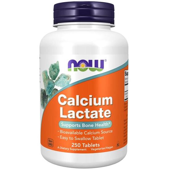 NOW Foods Calcium Lactate Tablets 250 Tablets