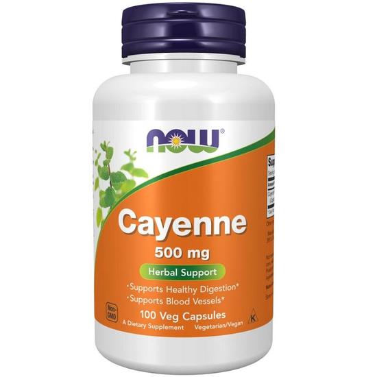 NOW Foods Cayenne 500mg Capsules 100 Capsules