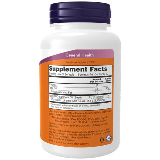 NOW Foods CLA 800mg Softgels 90 Softgels