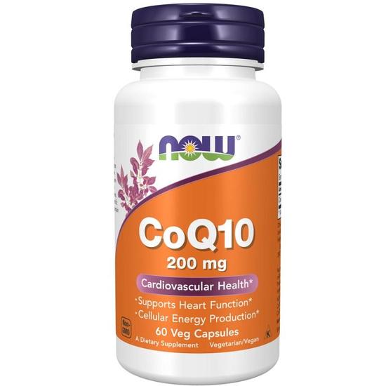 NOW Foods CoQ10 200mg Capsules | Cosmetify