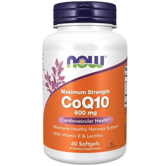 NOW Foods CoQ10 With Lecithin & Vitamin E 600mg Softgels 60 Softgels