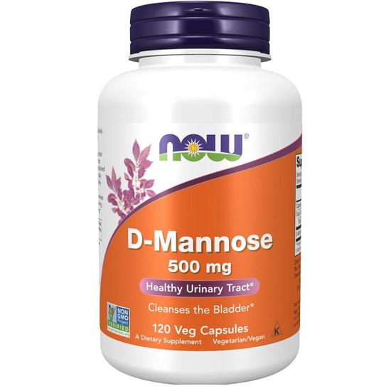 NOW Foods D-Mannose 500mg Capsules 120 Capsules