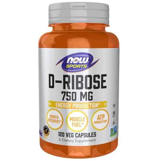 NOW Foods D-Ribose 750mg Capsules 120 Capsules