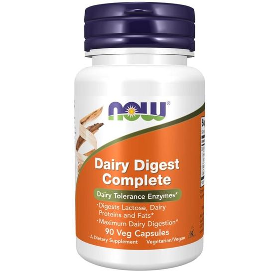 NOW Foods Dairy Digest Complete Capsules 90 Capsules