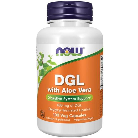 NOW Foods DGL With Aloe Vera Capsules 100 Capsules