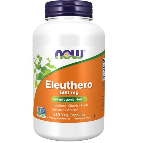 NOW Foods Eleuthero 500mg Capsules 250 Capsules