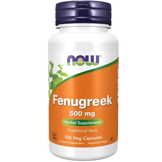 NOW Foods Fenugreek 500mg Capsules 100 Capsules