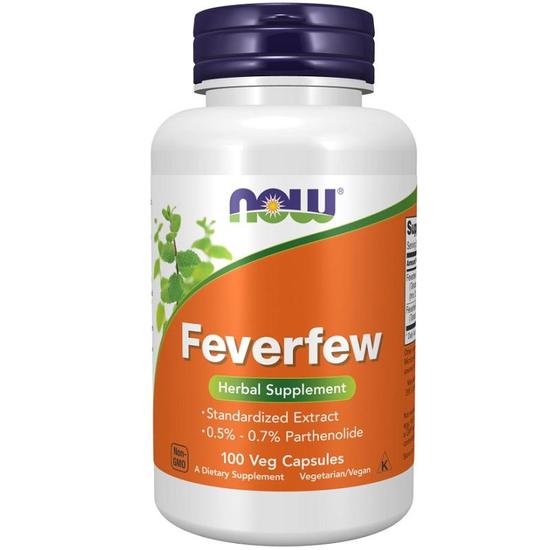 NOW Foods Feverfew Capsules 100 Capsules