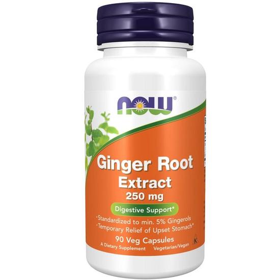 NOW Foods Ginger Root Extract 250mg Capsules 90 Capsules