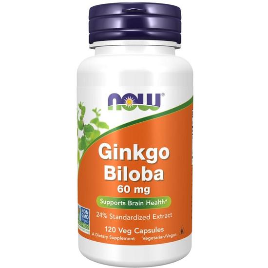 NOW Foods Ginkgo Biloba 60mg Capsules