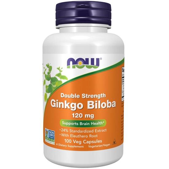 NOW Foods Ginkgo Biloba Double Strength 120mg Capsules