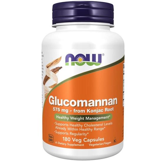 NOW Foods Glucomannan From Konjac Root 575mg Capsules 180 Capsules