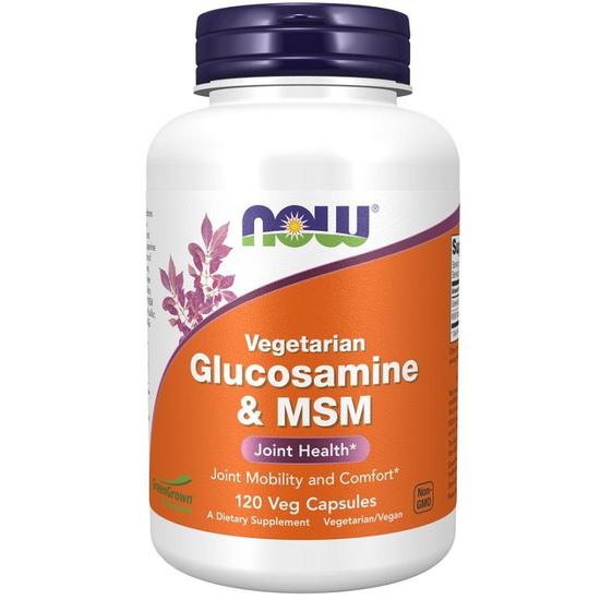 NOW Foods Glucosamine & MSM Vegetarian Capsules 120 Capsules