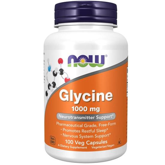 NOW Foods Glycine 1000mg Capsules 100 Capsules