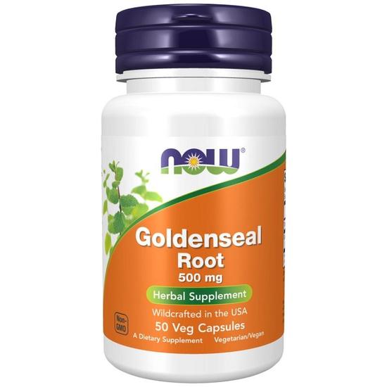 NOW Foods Goldenseal Root 500mg Capsules 50 Capsules