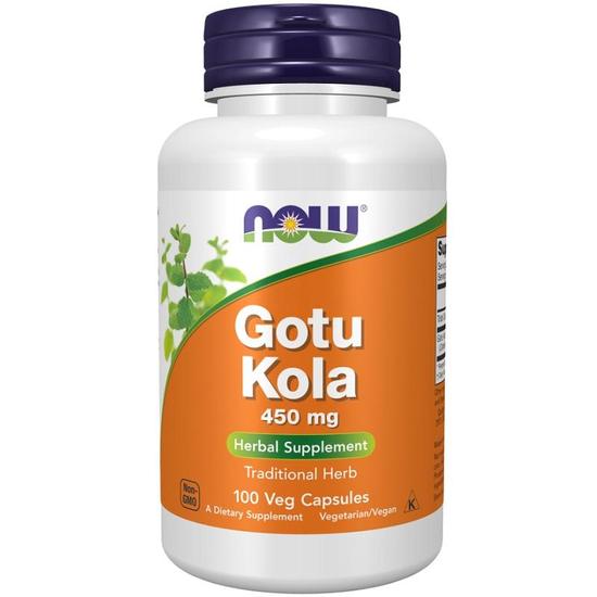 NOW Foods Gotu Kola 450mg Capsules 100 Capsules