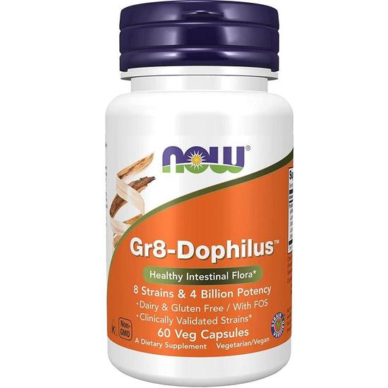 NOW Foods Gr8-Dophilus Capsules 60 Capsules