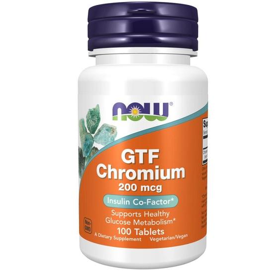 NOW Foods GTF Chromium 200mcg Tablets 100 Tablets